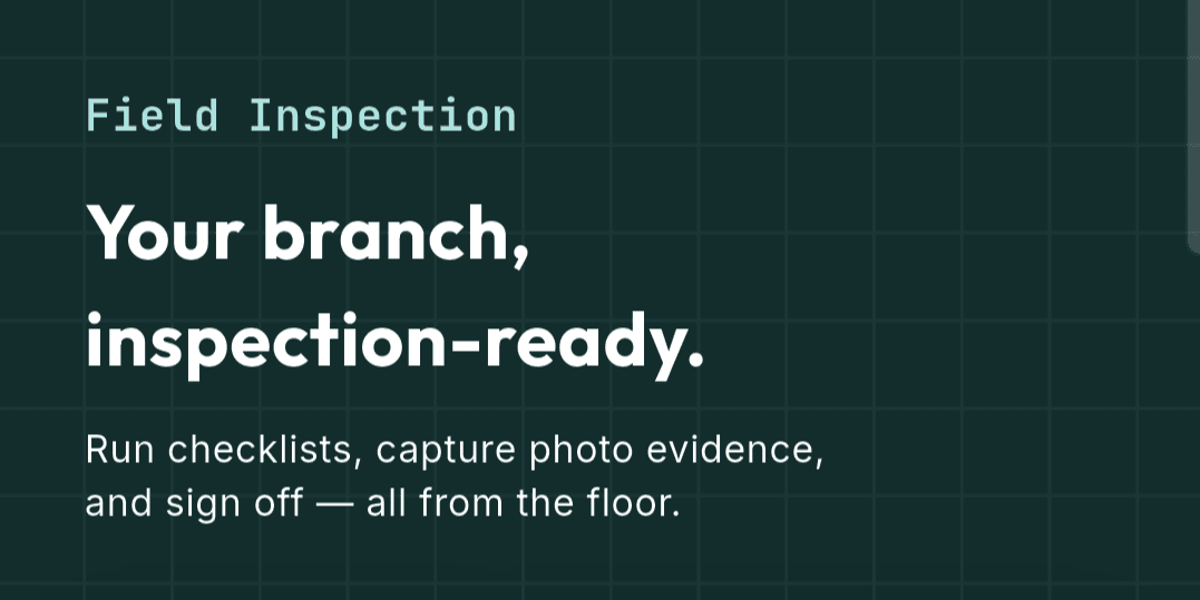 Screenshot Field Inspection App