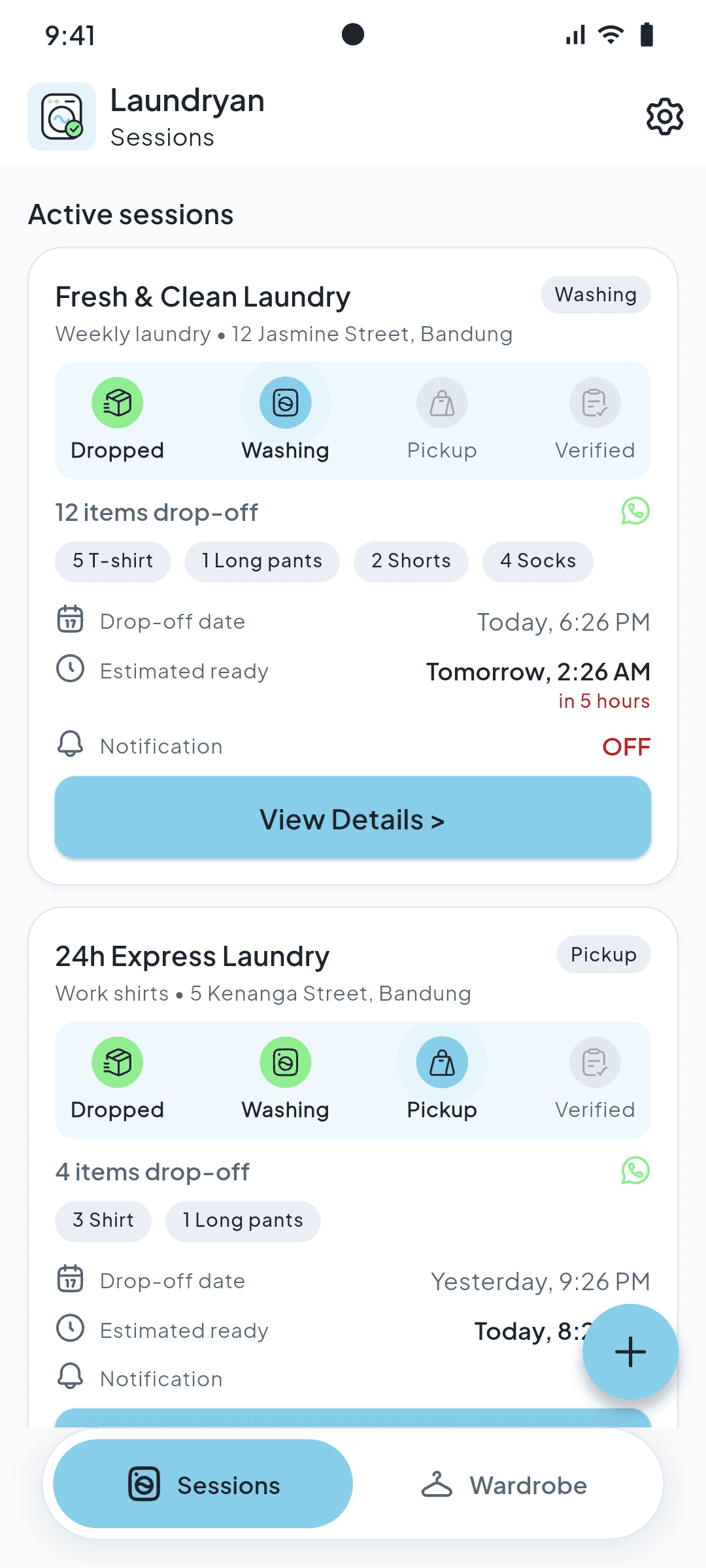 Screenshot Laundryan — Laundry Tracker App - 1